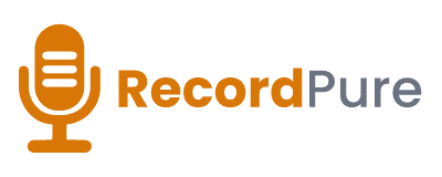 RecordPure logo — studio microphone icon with the RecordPure wordmark