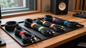 noise free studio cable organization